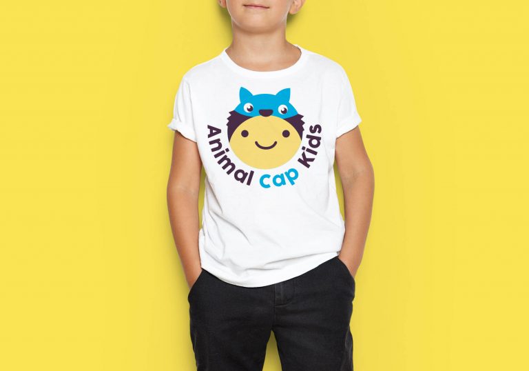 animal cap kids logo design