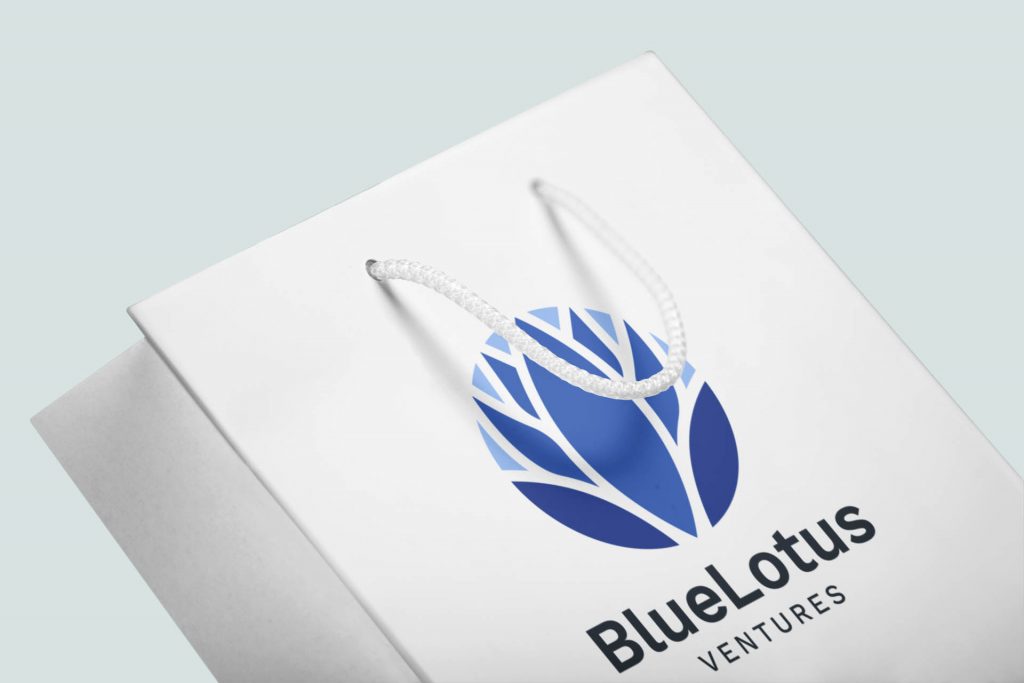 blue lotus logo design